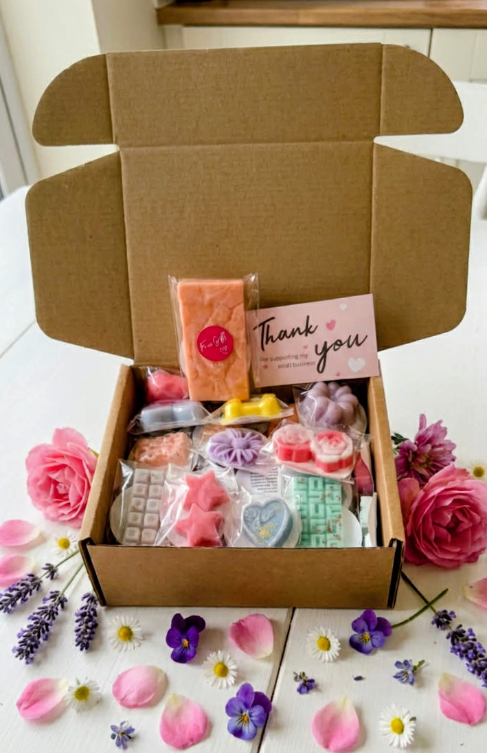 Large Handmade Wax Melt Sample Box 30pcs. Different Scents And Shapes Of Wax Melts