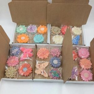 5 PCs Different Scented Flowers Shapes Wax Melts in gift box🎁
