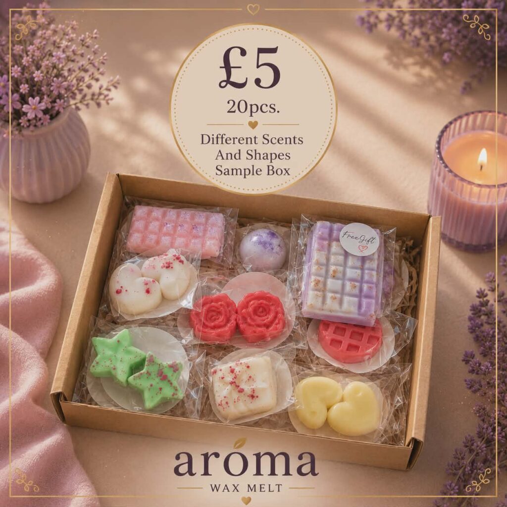 20PCS Different Shapes & Scents Wax Melt Sample Box