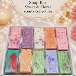 12 Mini Snap Bar Wax Melts - Sweet & Floral Collection