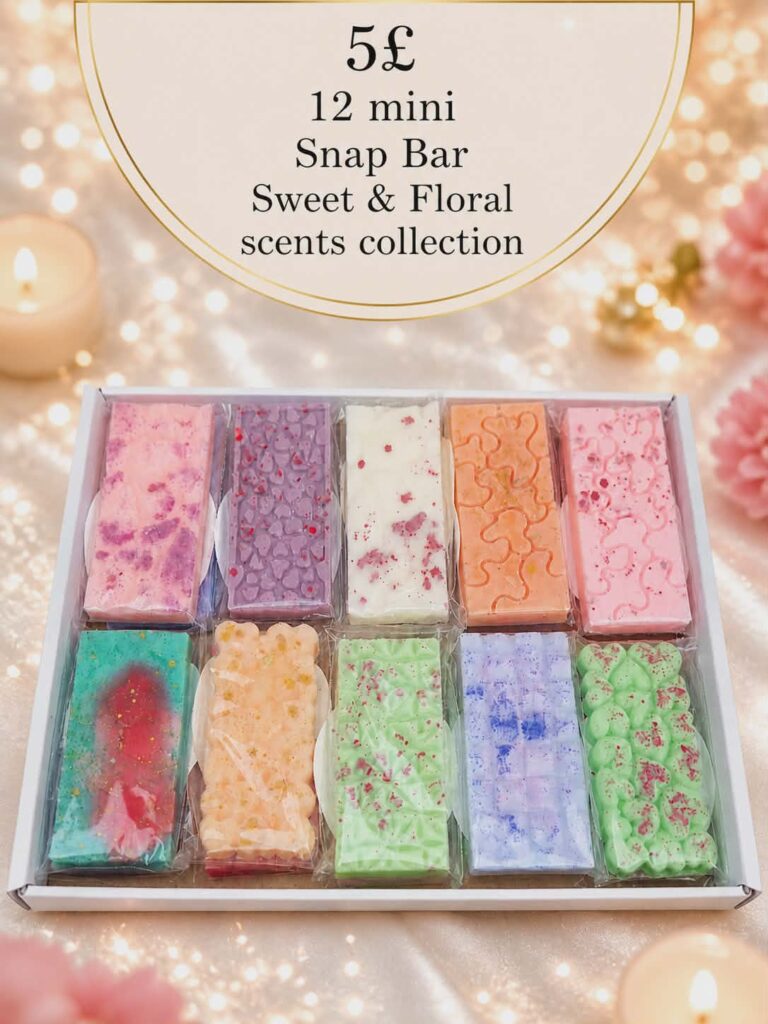 12 Mini Snap Bar Wax Melts - Sweet & Floral Collection